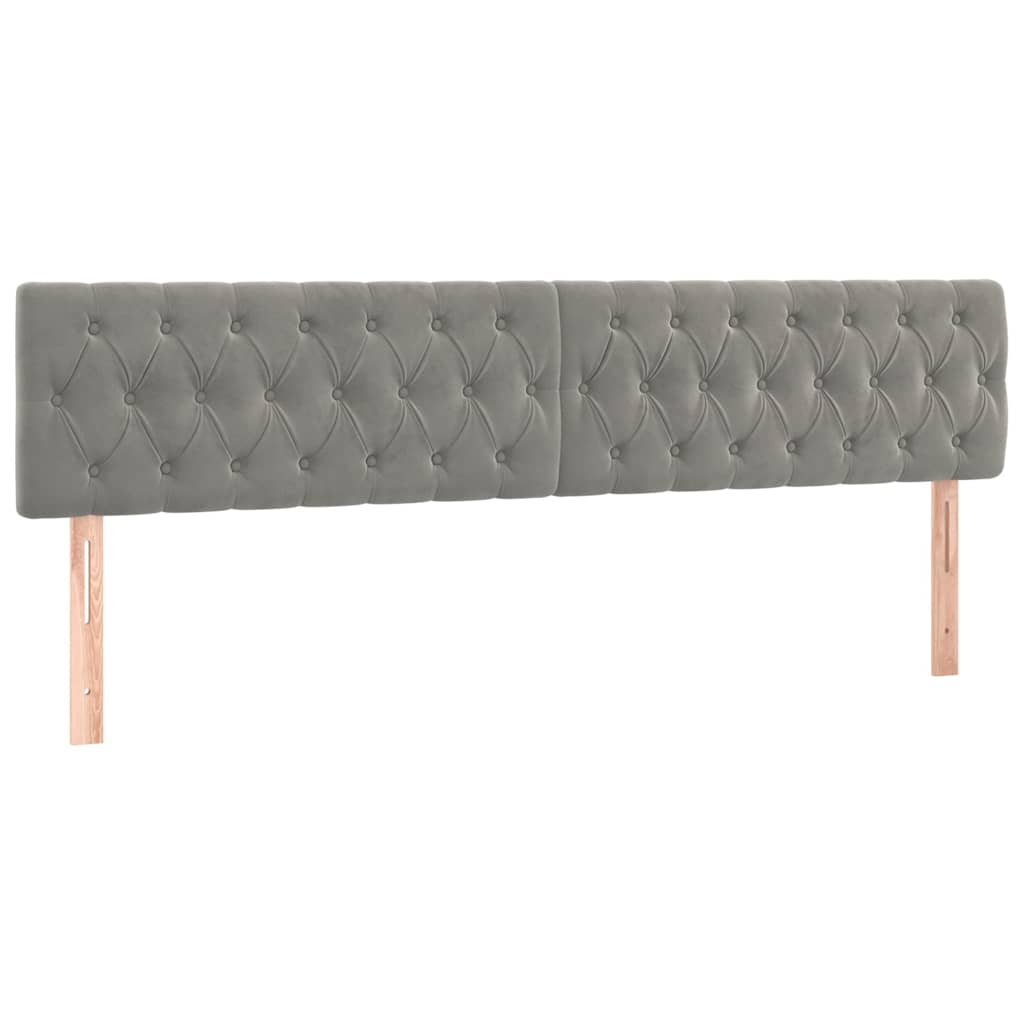 Letto a Molle con Materasso e LED Grigio Chiaro 180x200 cm