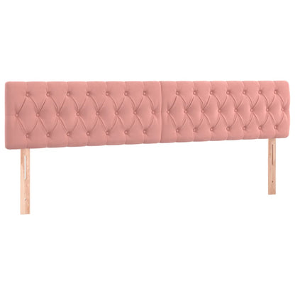 Letto a Molle con Materasso e LED Rosa 180x200 cm in Velluto