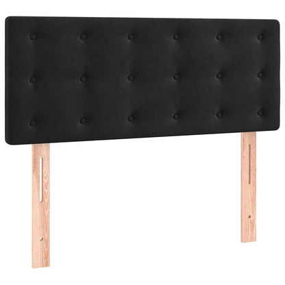 Letto a Molle con Materasso e LED Nero 80x200 cm in Velluto