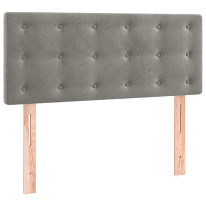 Letto a Molle con Materasso e LED Grigio Chiaro 120x200 cm
