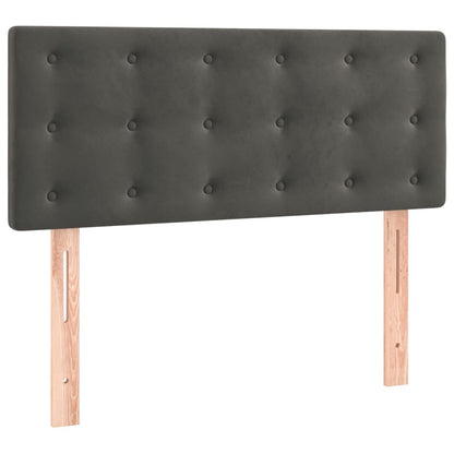 Letto a Molle con Materasso e LED Grigio Scuro 120x200 cm
