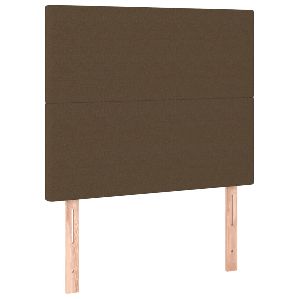 Letto a Molle Materasso e LED Marrone Scuro 120x200 cm Tessuto