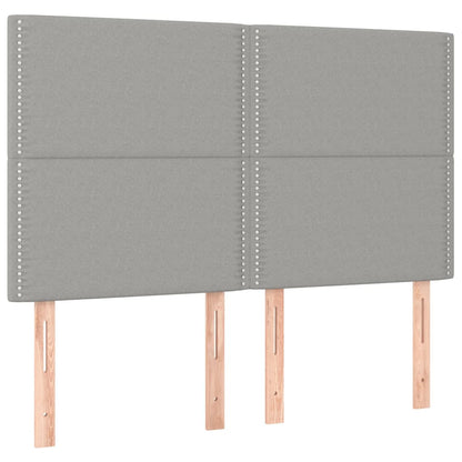 Letto a Molle Materasso e LED Grigio Chiaro 140x190 cm Tessuto | homemem39