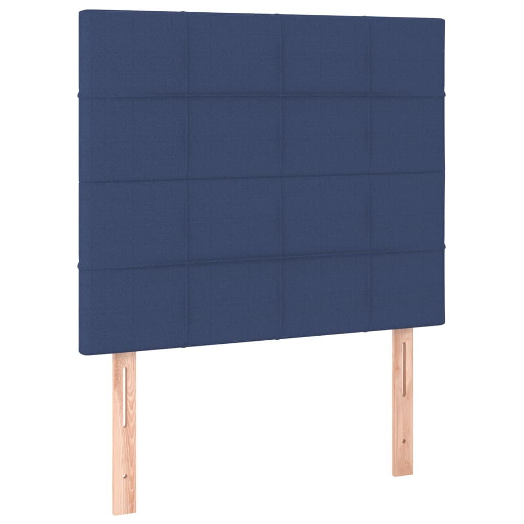 Letto a Molle con Materasso e LED Blu 120x200cm in Tessuto - homemem39