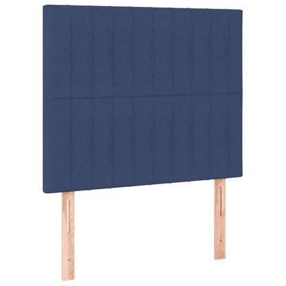 Letto a Molle con Materasso e LED Blu 100x200cm in Tessuto - homemem39