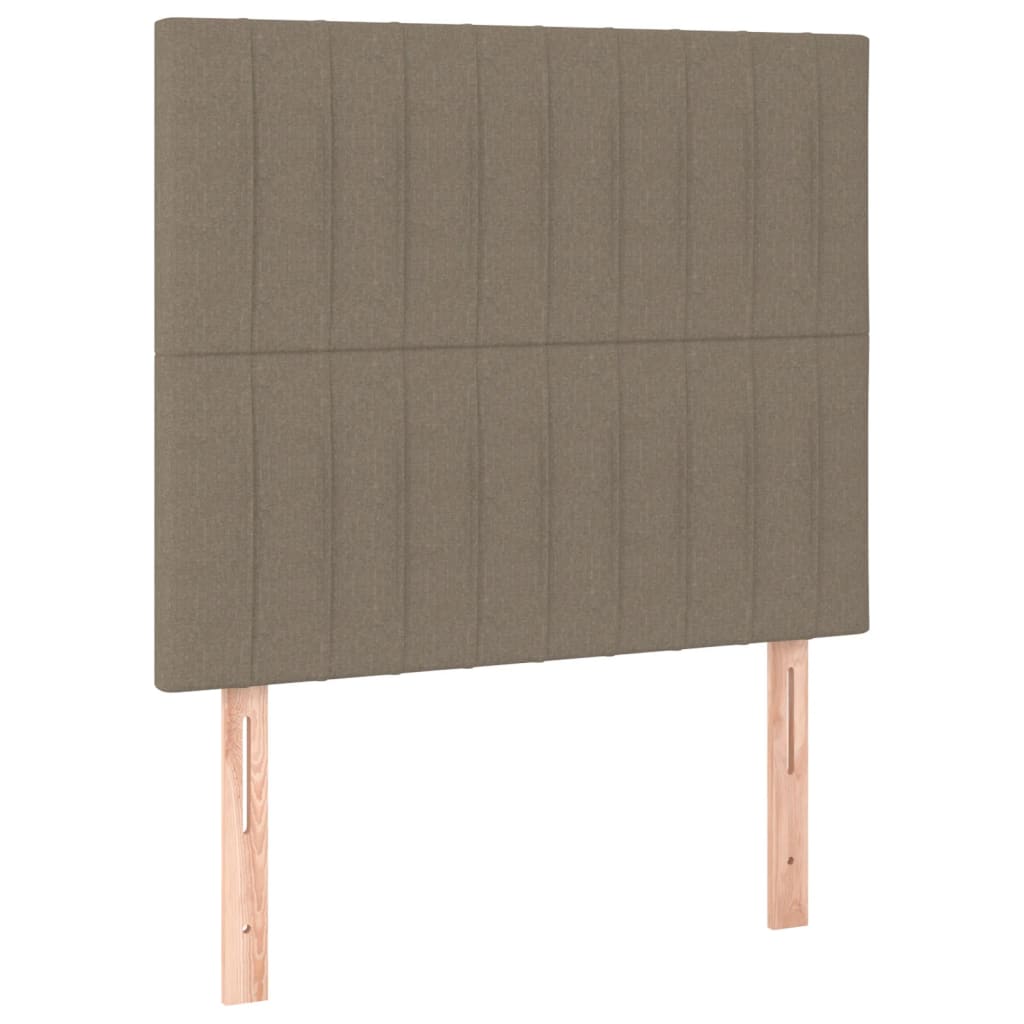 Letto a Molle con Materasso e LED Tortora 120x200cm in Tessuto | homemem39