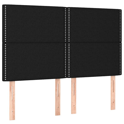 Letto a Molle con Materasso e LED Nero 140x190 cm in Tessuto | homemem39