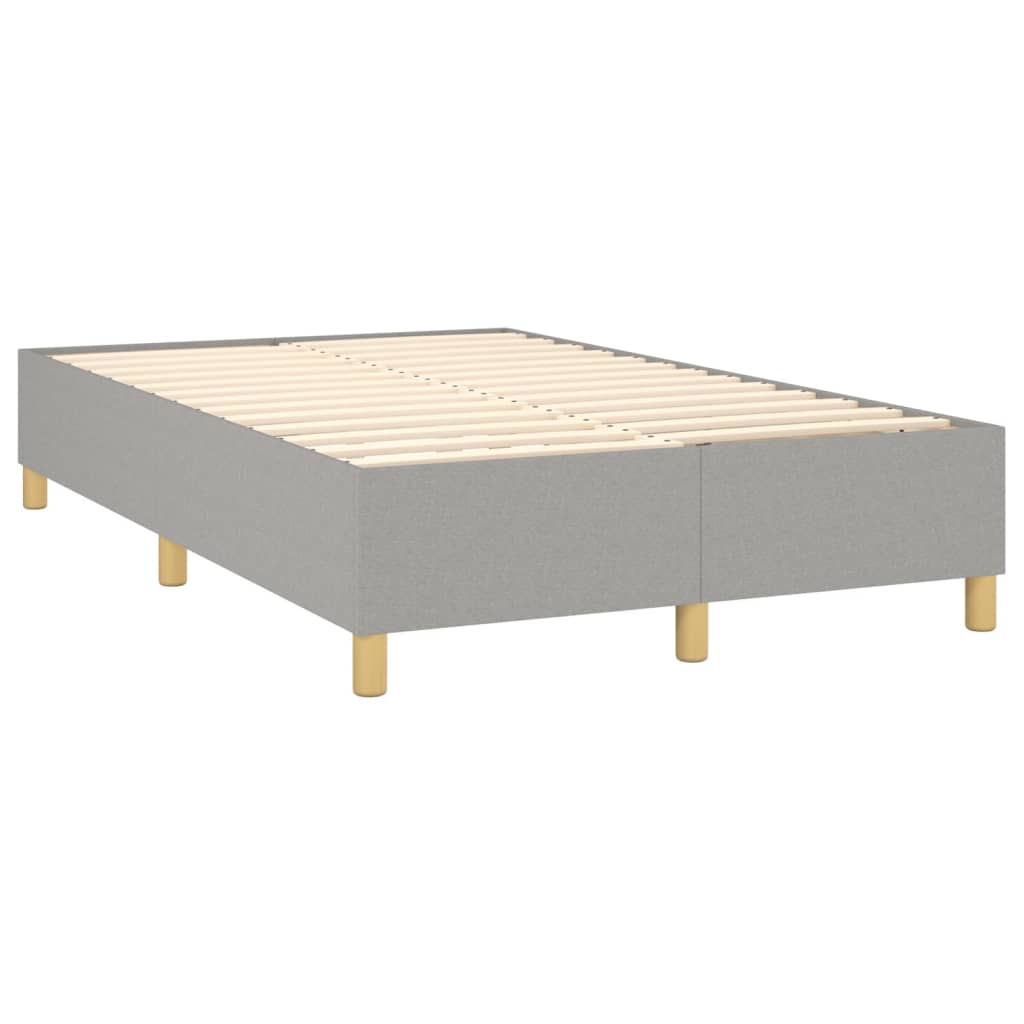 Letto a Molle Materasso e LED Grigio Chiaro 120x200 cm Tessuto - homemem39