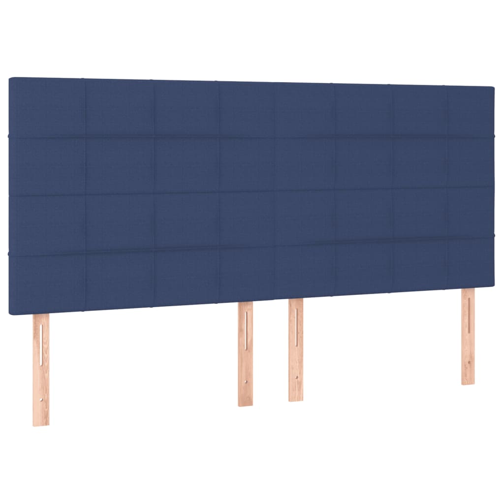 Letto a Molle Materasso e LED Blu 200x200cm in Tessuto - homemem39