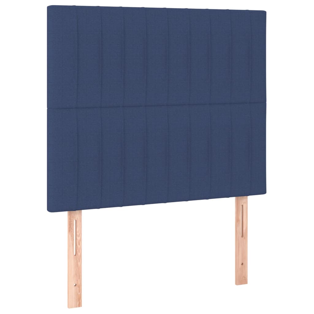 Letto a Molle con Materasso e LED Blu 80x200 cm in Tessuto | homemem39