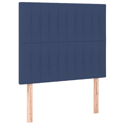 Letto a Molle con Materasso e LED Blu 80x200 cm in Tessuto | homemem39