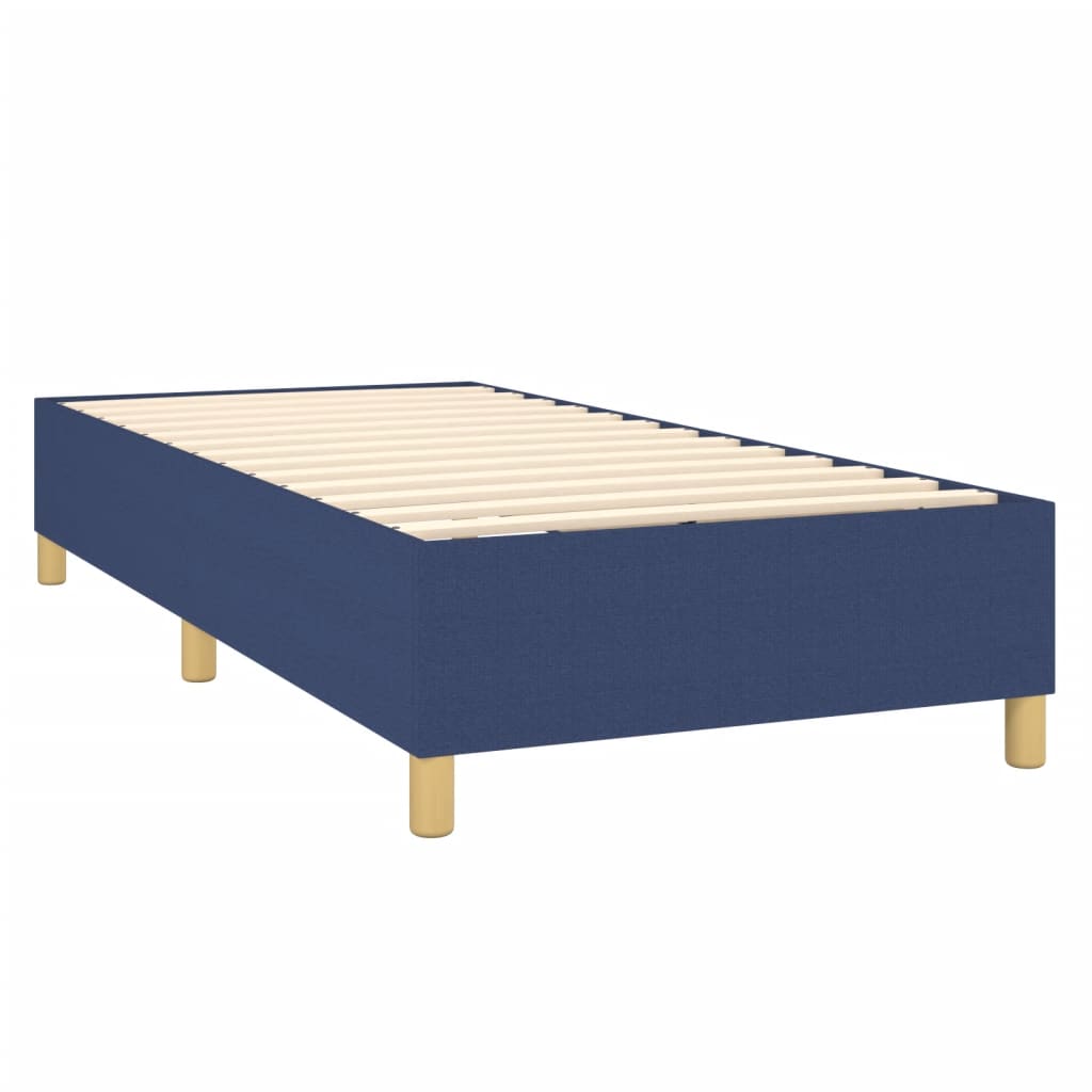 Letto a Molle con Materasso e LED Blu 100x200cm in Tessuto - homemem39