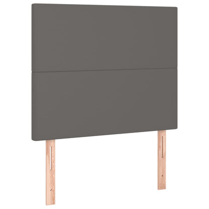 Giroletto Molle con Materasso e LED Grigio 80x200cm Similpelle