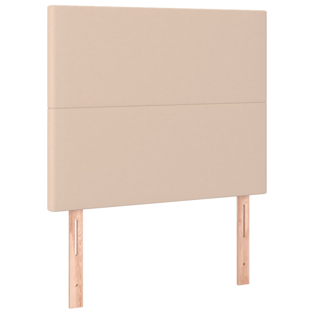 Giroletto Molle Materasso e LED Cappuccino 90x200 cm Similpelle - homemem39