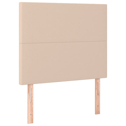 Giroletto Molle Materasso e LED Cappuccino 90x200 cm Similpelle - homemem39