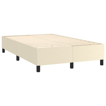 Giroletto Molle con Materasso e LED Crema 120x200cm Similpelle | homemem39