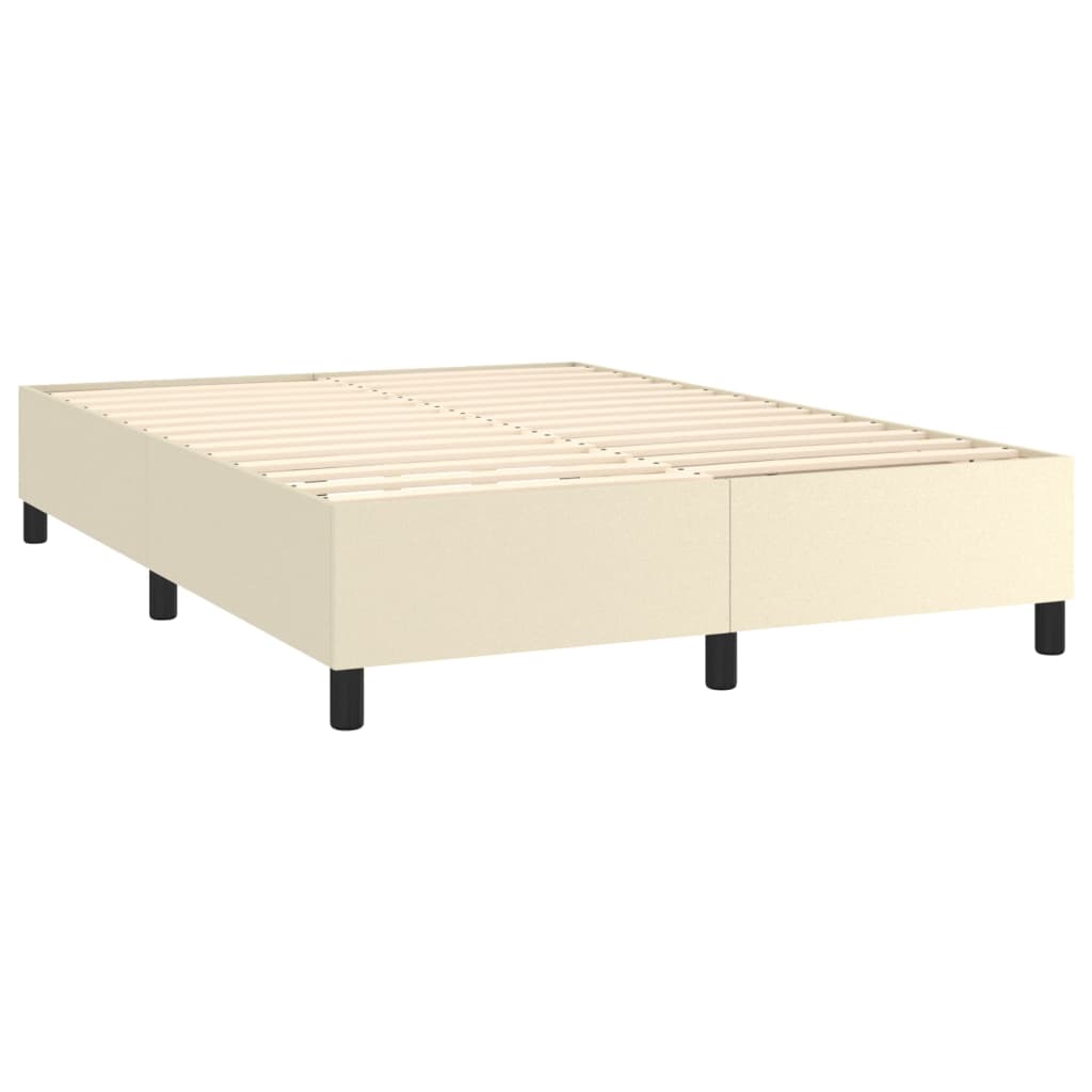 Giroletto a Molle con Materasso e LED Crema 140x200 cm | homemem39