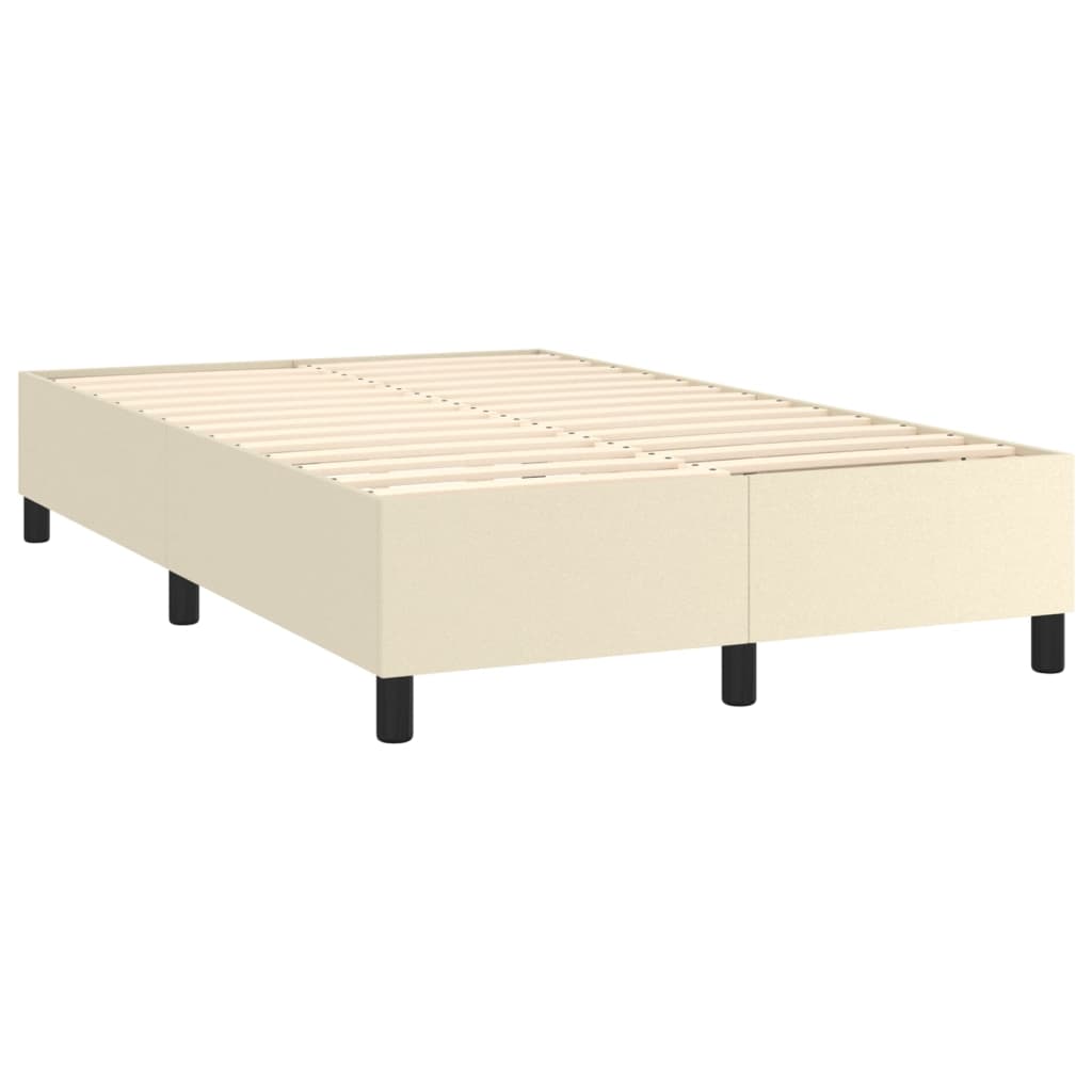 Giroletto Molle con Materasso e LED Crema 120x200cm Similpelle | homemem39