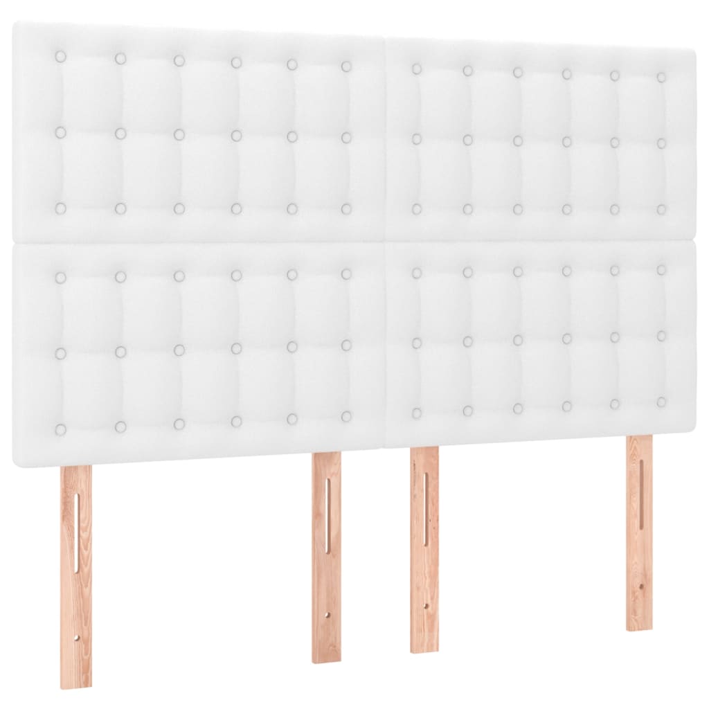 Giroletto Molle con Materasso e LED Bianco 140x190cm Similpelle