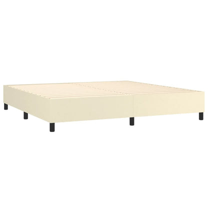 Giroletto a Molle con Materasso e LED Crema 200x200 cm | homemem39