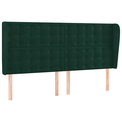 Letto a Molle con Materasso e LED Verde Scuro 180x200cm Velluto | homemem39