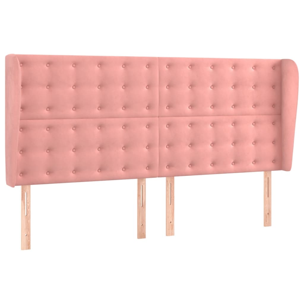 Letto a Molle con Materasso e LED Rosa 180x200 cm in Velluto | homemem39