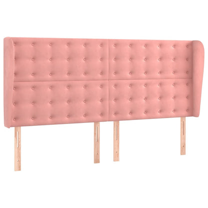 Letto a Molle con Materasso e LED Rosa 180x200 cm in Velluto | homemem39