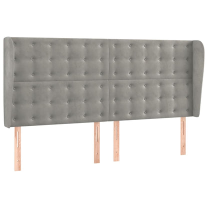 Letto a Molle Materasso e LED Grigio Chiaro 200x200 cm Velluto - homemem39