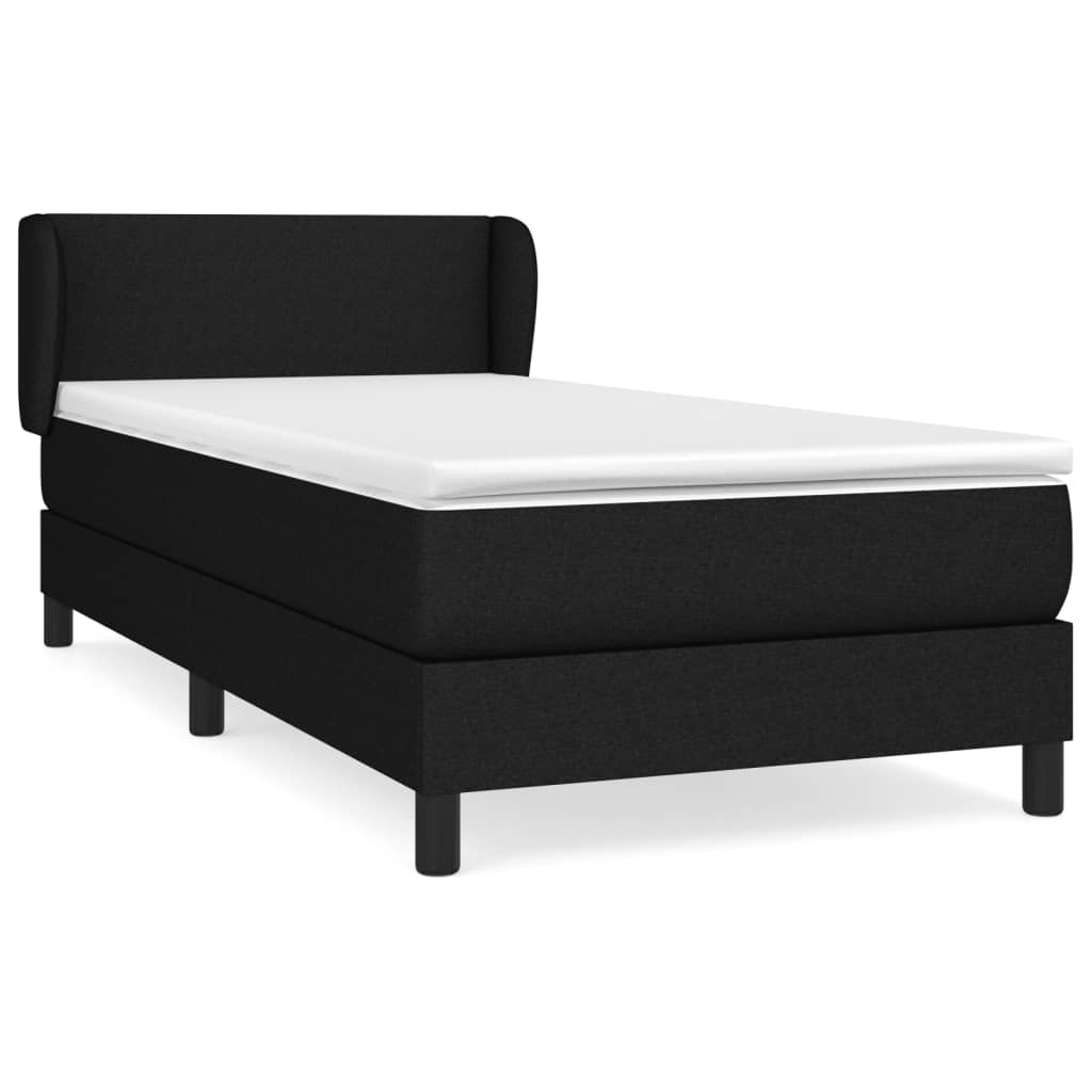 Giroletto a Molle con Materasso Nero 80x200 cm inTessuto | homemem39