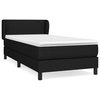 Giroletto a Molle con Materasso Nero 90x190 cm in Tessuto | homemem39