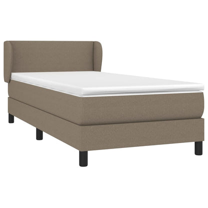 Giroletto a Molle con Materasso Tortora 90x190 cm in Tessuto | homemem39