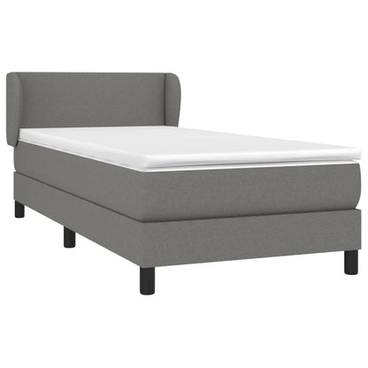 Giroletto a Molle con Materasso Grigio Scuro 100x200 cm Tessuto | homemem39