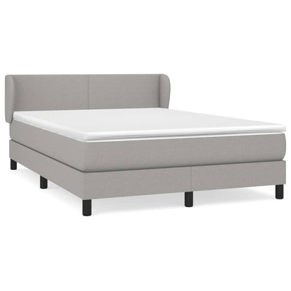 Giroletto a Molle con Materasso Grigio Chiaro 140x190cm Tessuto | homemem39