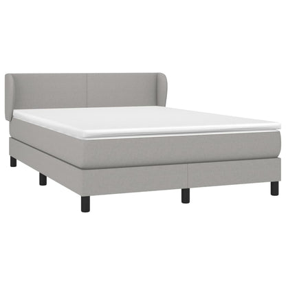 Giroletto a Molle con Materasso Grigio Chiaro 140x190cm Tessuto | homemem39