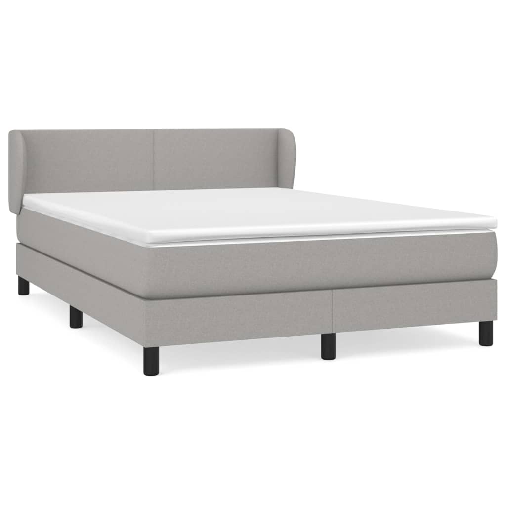 Giroletto a Molle con Materasso Grigio Chiaro 140x200cm Tessuto | homemem39