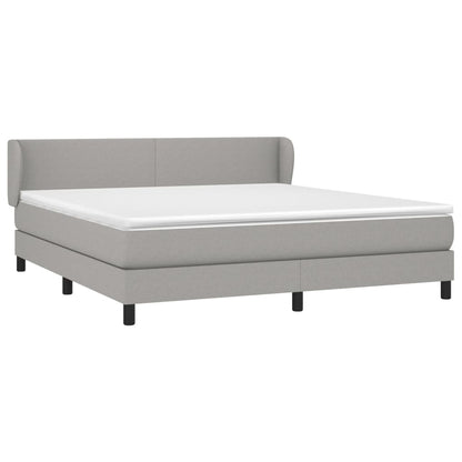 Giroletto a Molle con Materasso Grigio Chiaro160x200 cm Tessuto | homemem39