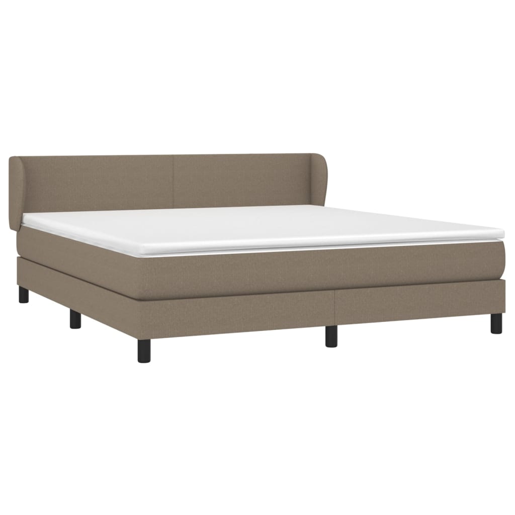 Giroletto a Molle con Materasso Tortora 180x200 cm in Tessuto | homemem39