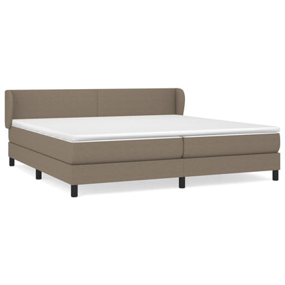 Giroletto a Molle con Materasso Tortora 200x200 cm in Tessuto | homemem39