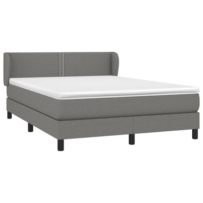 Giroletto a Molle con Materasso Grigio Scuro 140x200cm Tessuto | homemem39