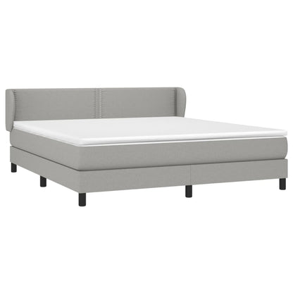 Giroletto a Molle con Materasso Grigio Chiaro180x200 cm Tessuto | homemem39
