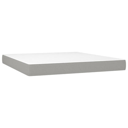 Giroletto a Molle con Materasso Grigio Chiaro180x200 cm Tessuto | homemem39