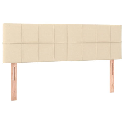 Giroletto a Molle con Materasso Crema 140x19 cm in Tessuto | homemem39