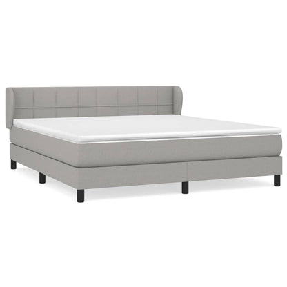 Giroletto a Molle con Materasso Grigio Chiaro160x200 cm Tessuto | homemem39