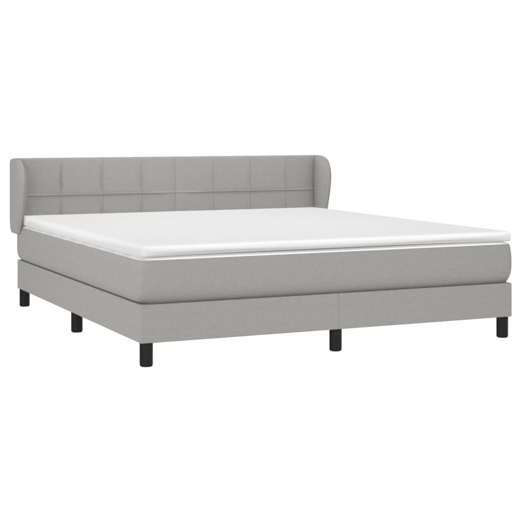 Giroletto a Molle con Materasso Grigio Chiaro160x200 cm Tessuto | homemem39