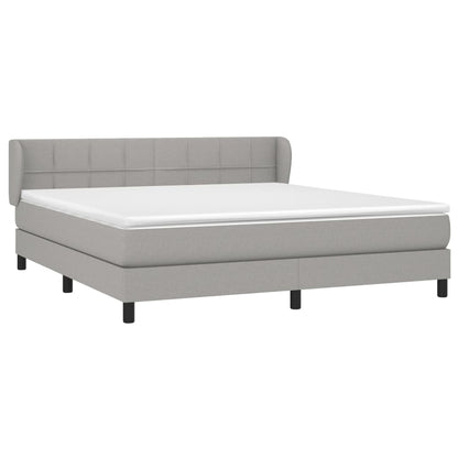 Giroletto a Molle con Materasso Grigio Chiaro160x200 cm Tessuto | homemem39