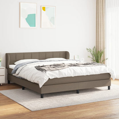Giroletto a Molle con Materasso Tortora 160x200 cm in Tessuto | homemem39
