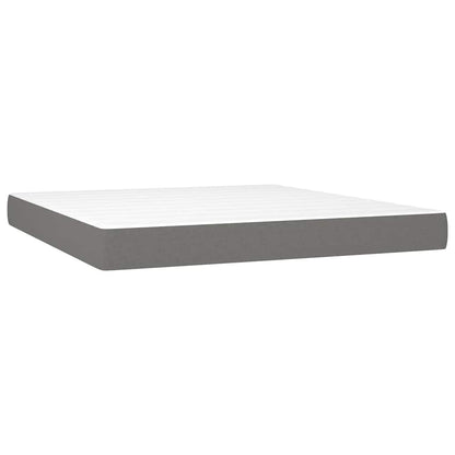 Giroletto a Molle con Materasso Grigio Scuro 180x200 cm Tessuto | homemem39