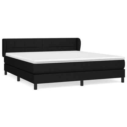 Giroletto a Molle con Materasso Nero 180x200 cm in Tessuto | homemem39