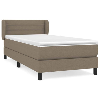 Giroletto a Molle con Materasso Tortora 90x190 cm in Tessuto