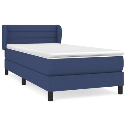 Giroletto a Molle con Materasso Blu 90x190 cm in Tessuto | homemem39